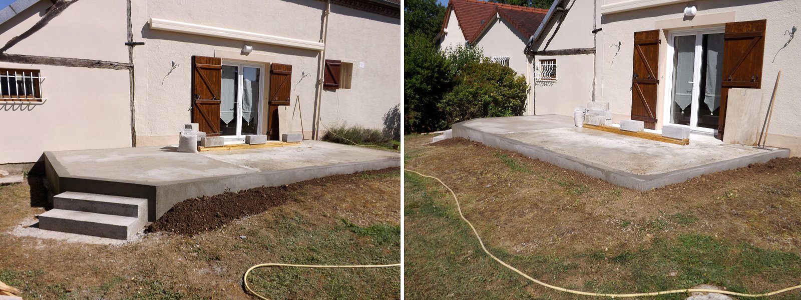 Extension d'une terrasse (gros oeuvre)